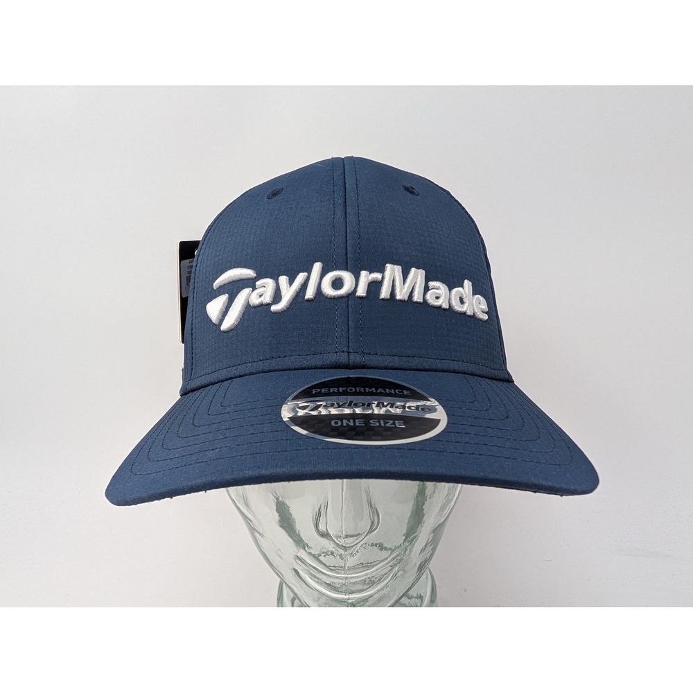 TaylorMade Hat Cap Strap Back Mens One Size Blue SIM TP5 Golf Logo Embroidered